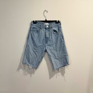 Zara | women's 6 light Blue Denim Shorts jorts 100% ecologically grown cotton